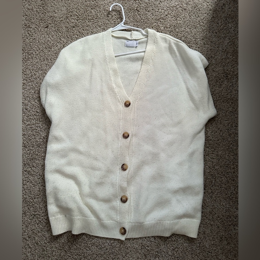 ASOS Cream Button-Up Sweater/Dress